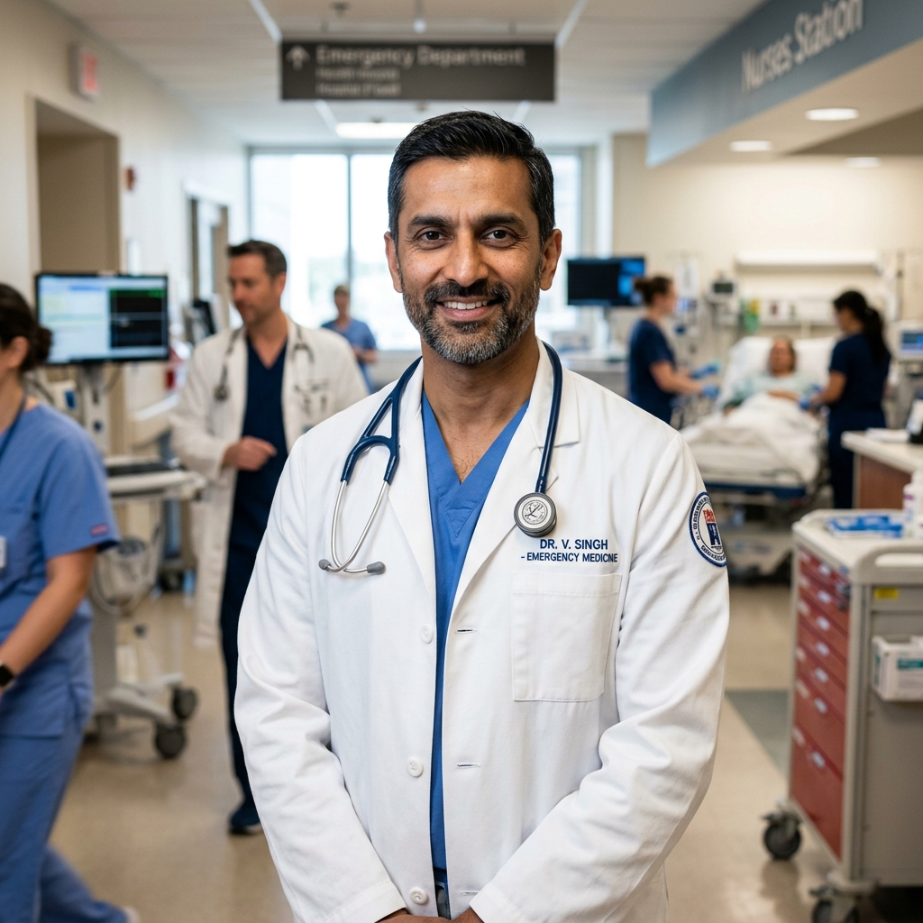 Portrait photo of Dr. Vikram Rao, Emergency Care Head